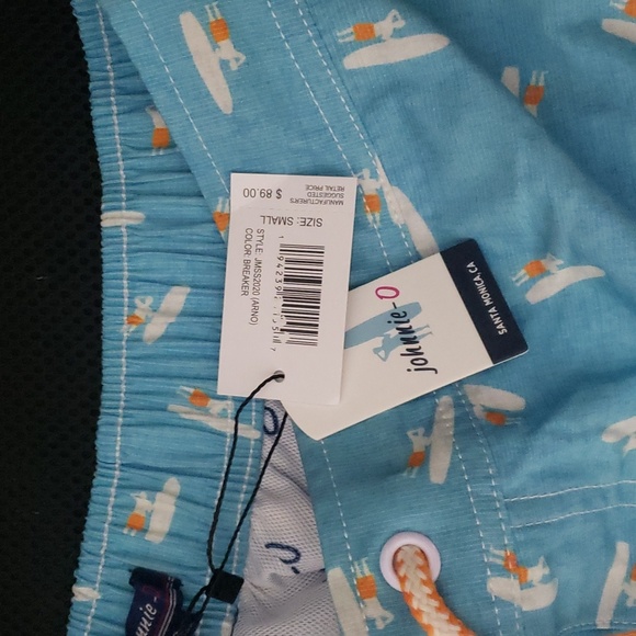NWT Johnnie-O Men's Half Elastic 7 Surf Short Swim Trunks Arno Breaker S